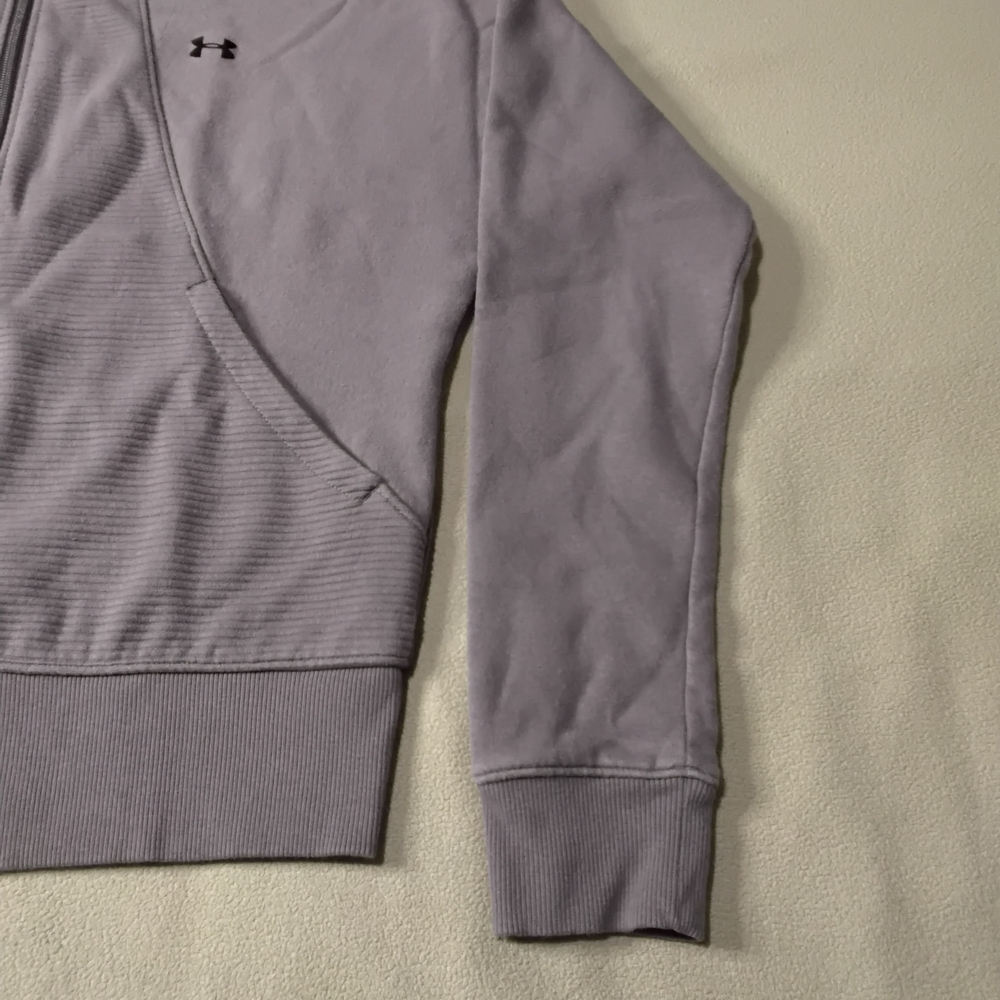 Under Armour Womens Zip-Up Hoodie Sweatshirt Sz S Purple. - Picture 3 of 13